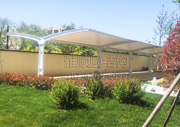 膜結構電動車、自行車棚